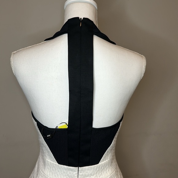 Karen Millen White Textured Fit & Flare Sporty Back Detail New w/Tags - Picture 8 of 13